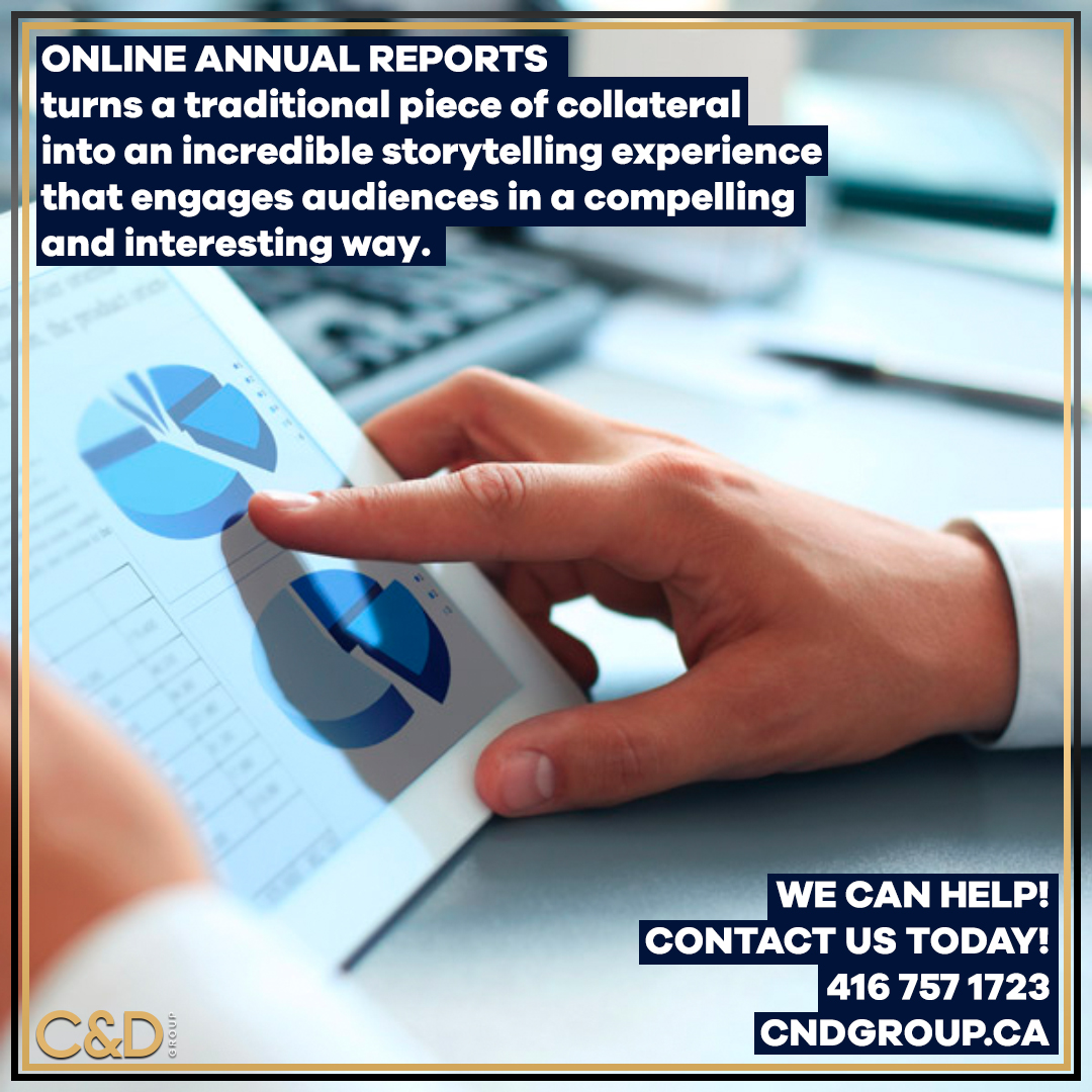the_cnd_group's tweet photo. ONLINE ANNUAL REPORTS  turns a traditional piece of collateral into an incredible storytelling experience that engages audiences in a compelling and interesting way.

We can help!
Contact us today!
416 757 1723
https://t.co/fM1lYHHlCl https://t.co/l2keMhoOQP