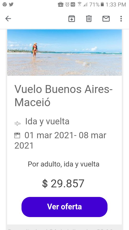 GOsdepym's tweet photo. Que te llegue un mail de oferta de vuelos un viernes cualquiera en cuarentena....QUE GANAS DE VACACIONAR 😁😁😁😁😦 https://t.co/s5gwOnxvE1