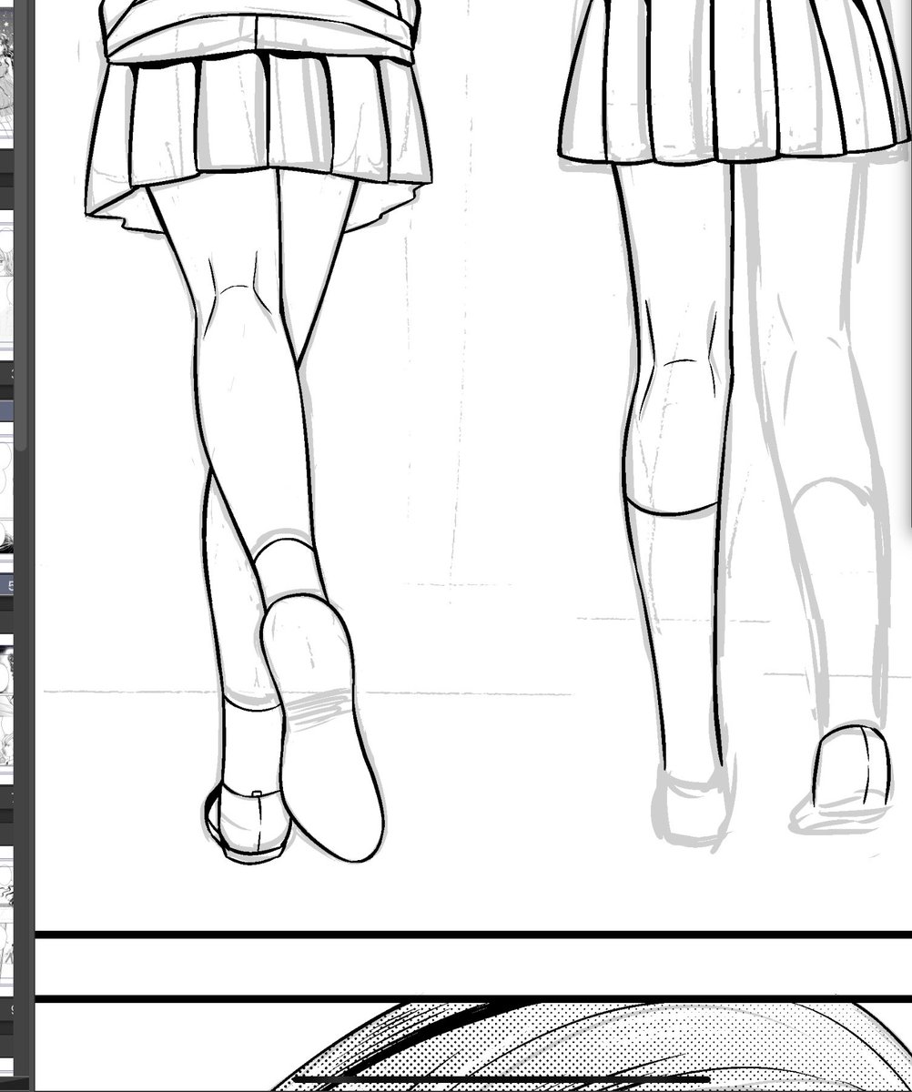 女の子たちの脚を何度も直した…
脚は奥が深いしもっと上手く描けるようになりたいです。

#かのうちゅ
#原稿チラ見せ 