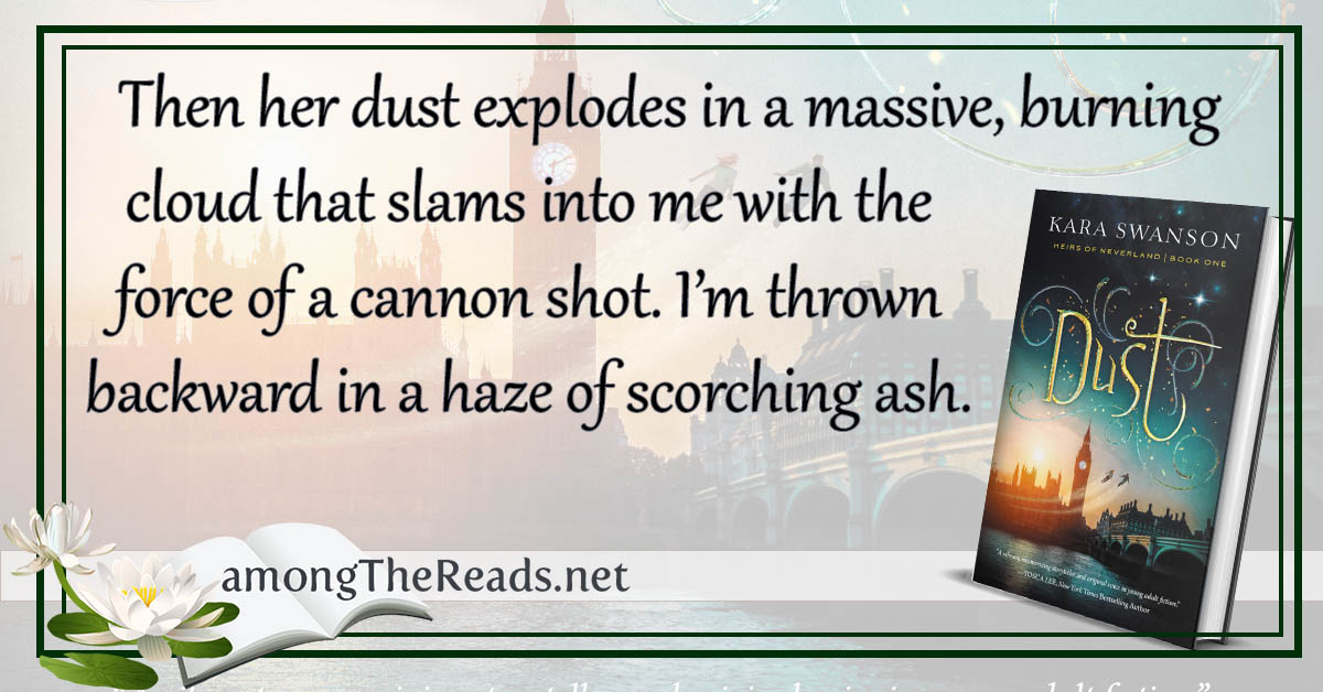 amongthereads's tweet photo. Then her dust explodes in a massive, burning cloud that slams into me with the force of a cannon shot. I’m thrown backward in a haze of scorc... - #Dust by Kara Swanson #HeirsofNeverland @kswansonauthor @EnclaveBooks #PeterPan #reading https://t.co/BKI5Aaohcd https://t.co/orznP2fgan