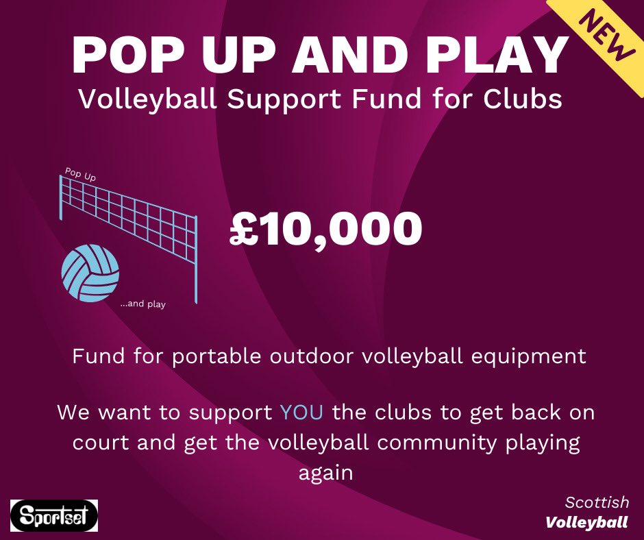 scottishvb's tweet photo. ๐BREAKING NEWS๐
We are delighted to announce historic funding initiative to total value of ยฃ10,000 for volleyball clubs. FIND OUT MORE HERE:
https://t.co/3ECFWIkAIy
#ScottishVolleyball #PopUpAndPlay #PlayYourPart #PlayitSafe
@sportscotland @CEVolleyball @FIVBVolleyball https://t.co/YKCapUOGvf