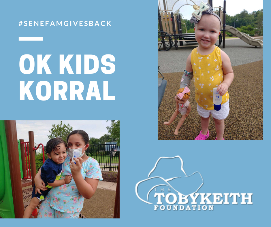 senegence's tweet photo. We recently donated Hand Sanitizers to @TK_Foundation and #OKKidsKorral, a home for children battling cancer 💙 We are so grateful for the opportunity to serve our community and give back whenever possible.
#SeneFamGivesBack #tobykeithfoundation @tobykeith https://t.co/9N5ST0zcp7