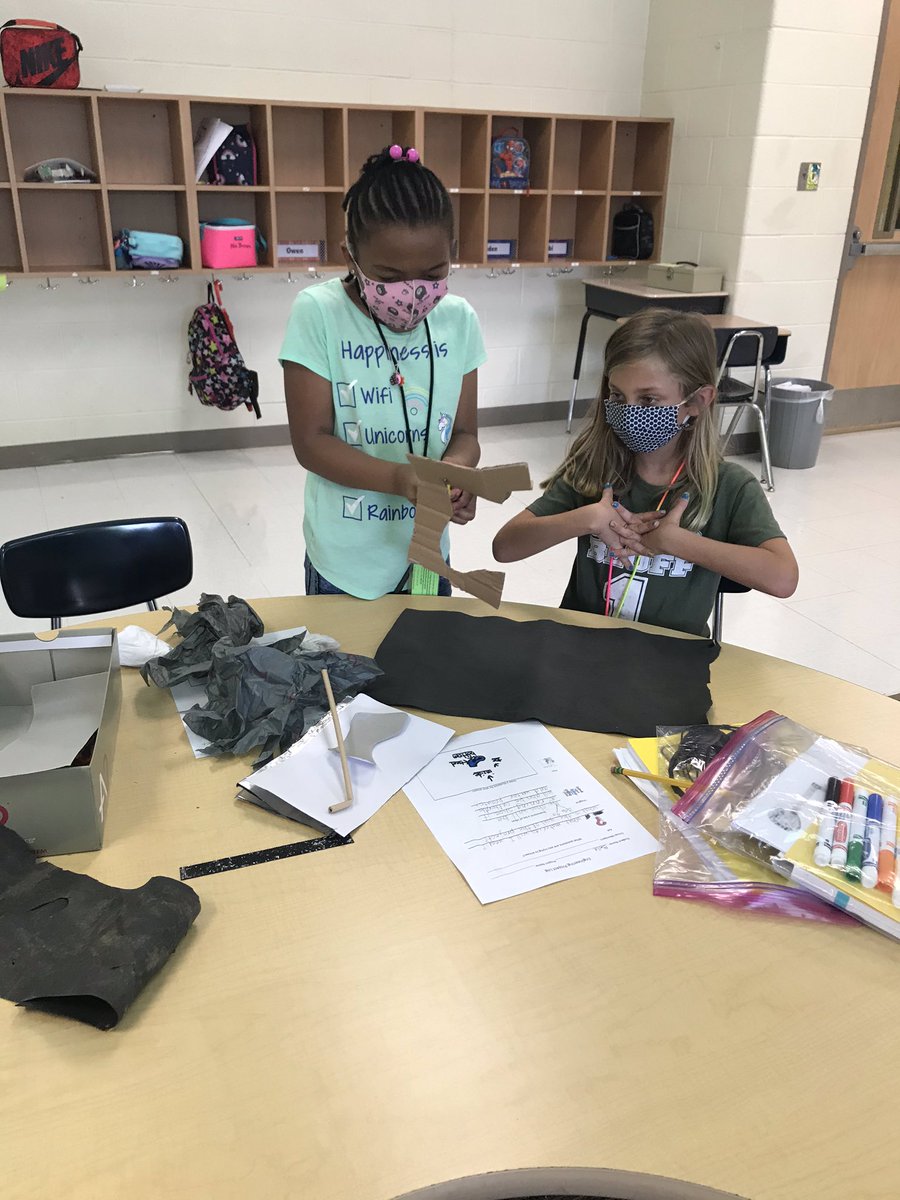 kashedden's tweet photo. Planning and creating or redesigned shoes. @CBESEagles @kcs_stem #GearUp4stem https://t.co/6qJran48KT
