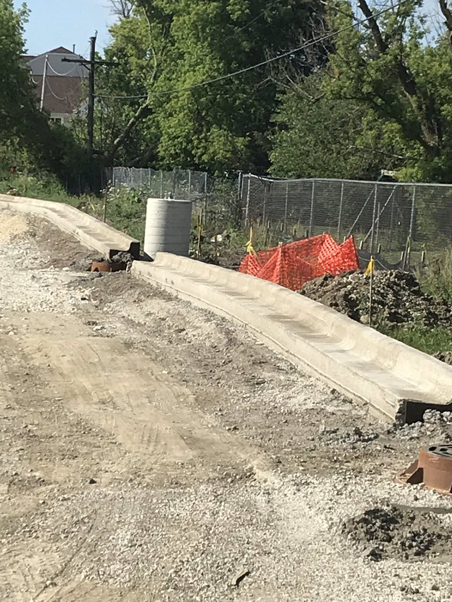 New curbs at the ELC.