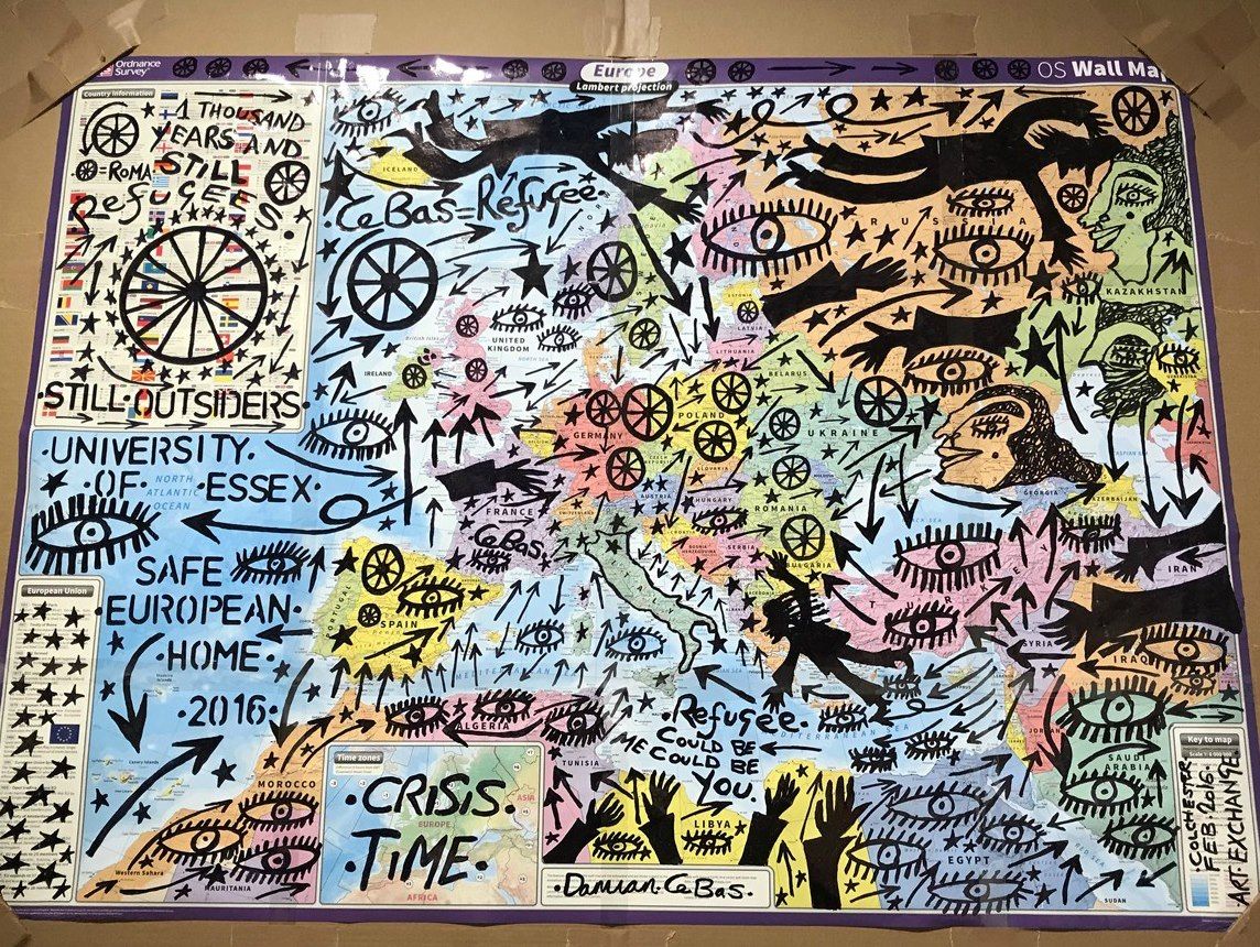 decolonialatlas's tweet photo. A thousand years and the Roma are still refugees, still outsiders.

By Damian Le Bas https://t.co/bcX0IPfSx0