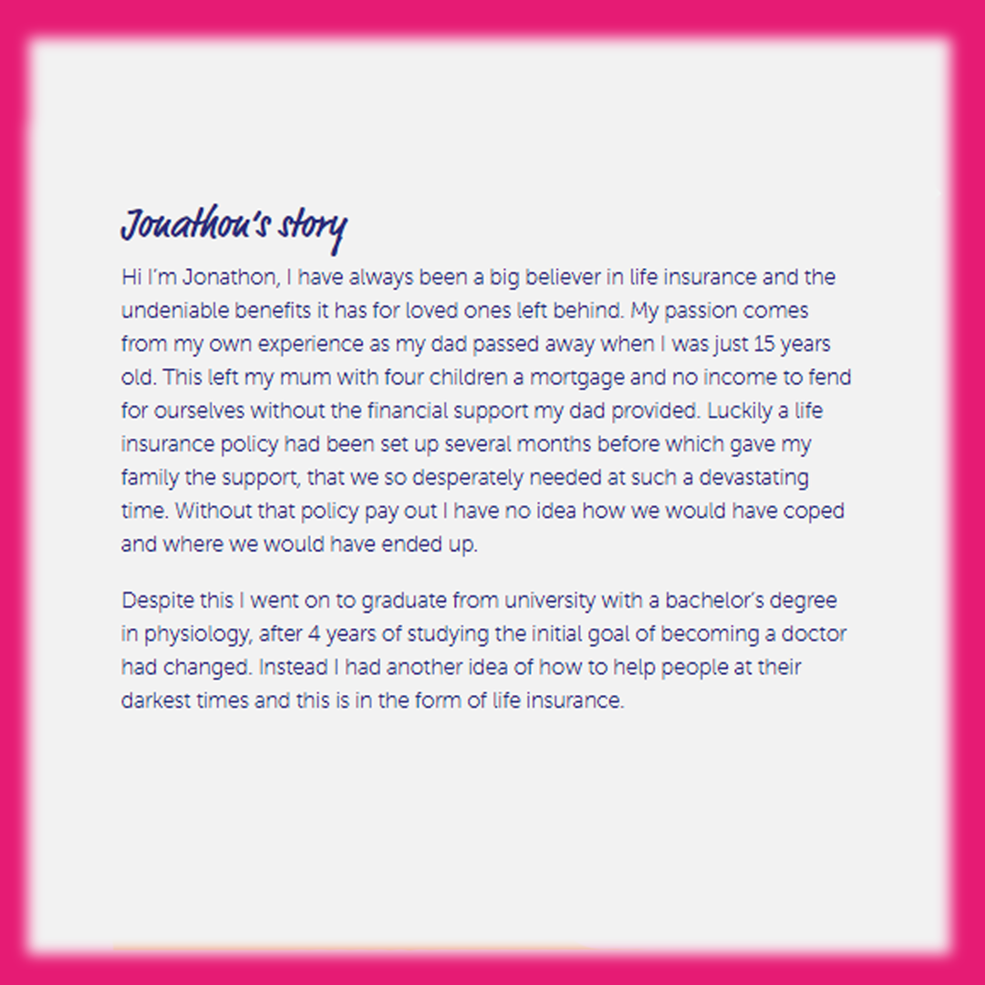 Lyfesure's tweet photo. Get to know us here at Lyfesure. Take a look at Jonathon’s story and his reasons for starting Lyfesure in 2017. ☀️⁠
⁠
Learn more about Lyfesure today - ⁠
➡️ https://t.co/qVlBQ4qTHo https://t.co/rLOzX1hAAU