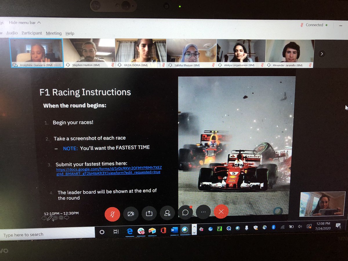 Talk about a FUN #friyay w/ @PTECHNETWORK mentors! During our first #Virtual event we raced to win 💰for <a href="/PathwaysInTech/">P-TECH Brooklyn</a> and learned how #sports taught #ibmers necessary #workplace skills. 

Huge TY to <a href="/gilda_doria/">Gilda Giannina Doria</a> <a href="/OS_NewYorkCity/">OS NYC</a> and Josephine Guevarra!