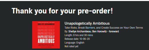 MichLHarvey's tweet photo. There's nothing wrong with being ambitious and driven.  I can't wait to read/listen to this book from a role-model who's down to earth and accessible. https://t.co/0laFWbNlkD