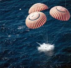Splashdown! #OTD 51 years ago, we completed our historic mission. Returning from the moon was the ultimate homecoming – it sure felt good to be greeted by smiling faces and a life raft! #Apollo11