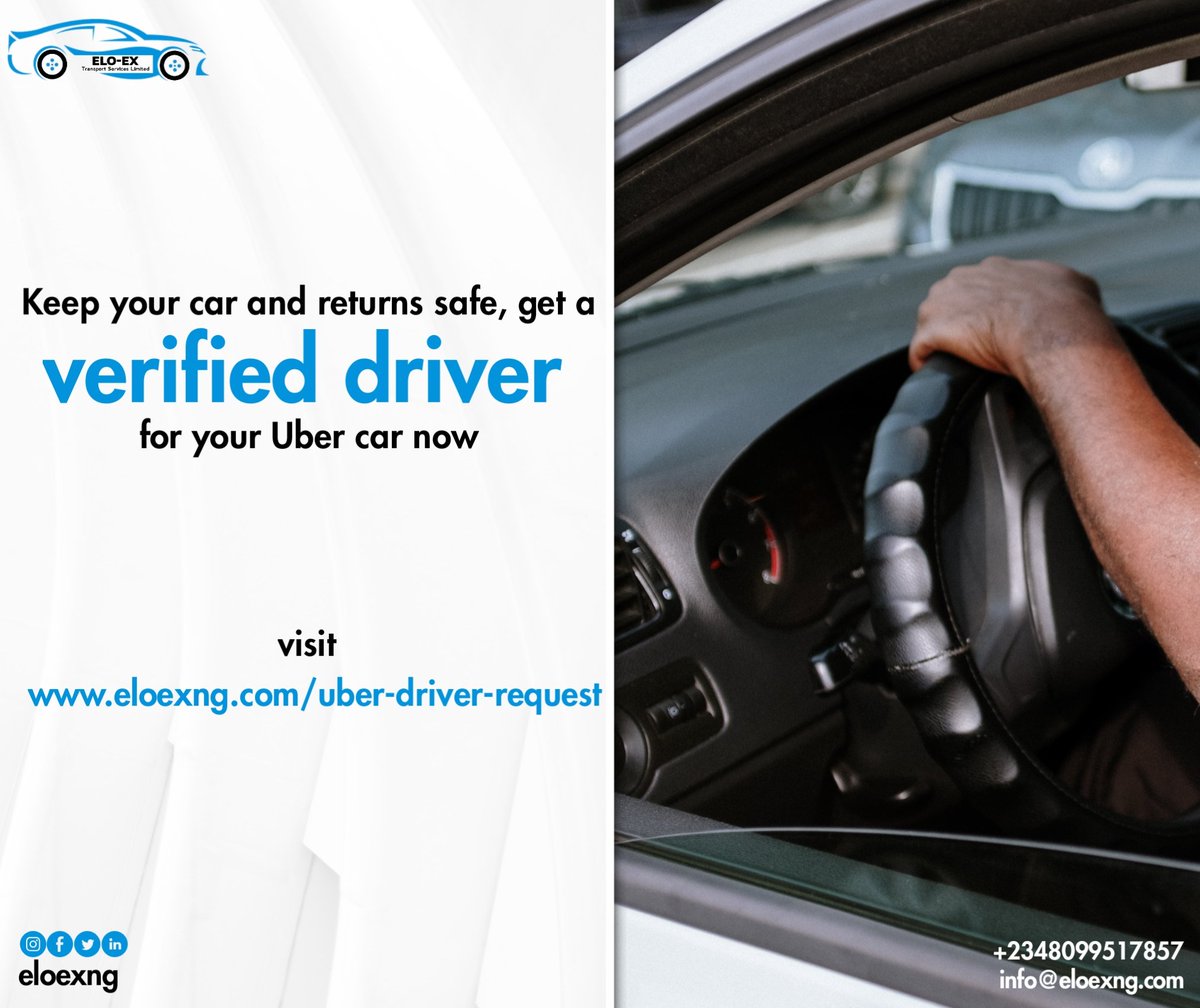 eloexng's tweet photo. Get a verified driver for your Uber car and avoid unwanted issues.
it's easy visit https://t.co/OxWG0BBhRj now.
#eloexng
#uberLagos
#uberservices https://t.co/gFYMxlDFKD