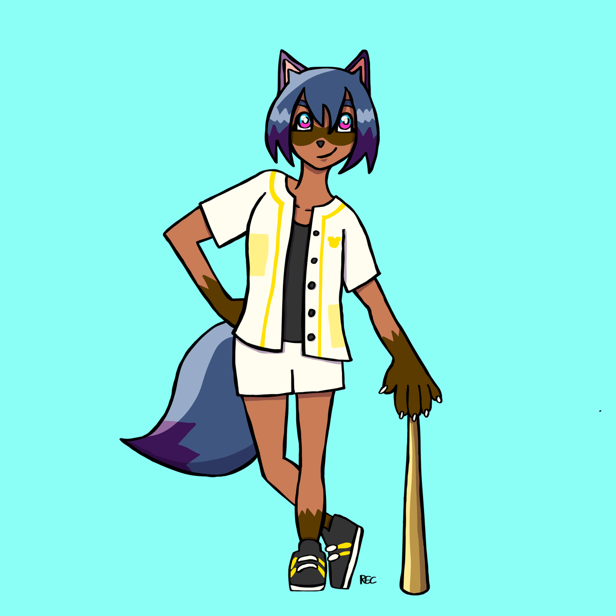 RacherrieArt's tweet photo. I finished her! It’s #MichiruKagemori from #BrandNewAnimal in her #baseball gear! I just love how this one turned out. Who’s your favorite character from #BNA? https://t.co/A3S6AlzqEu