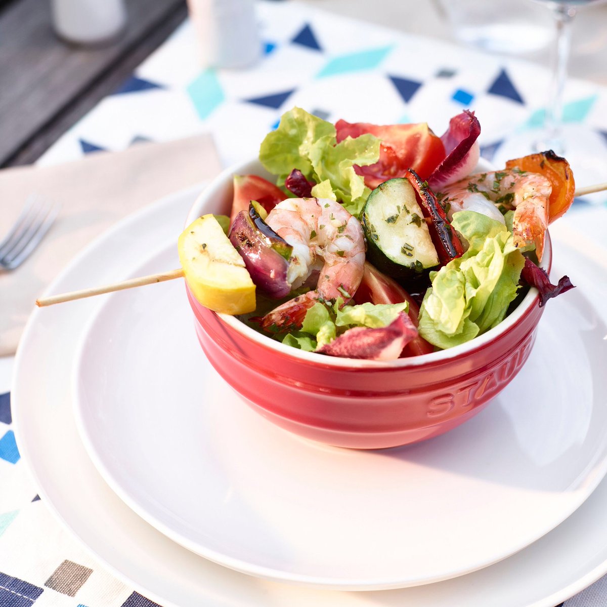 QVC's tweet photo. #JoyinJuly = a bright, fresh summer salad in a bowl to match!☀️🥗💛 Treat yourself to something new from the Q with select sale prices and Easy Pay on fun finds through 7/27 at 11:59pm ET during our #JoyinJuly event, here!🎉 > https://t.co/CqMVNa7lhm https://t.co/BR6EgnGO0f