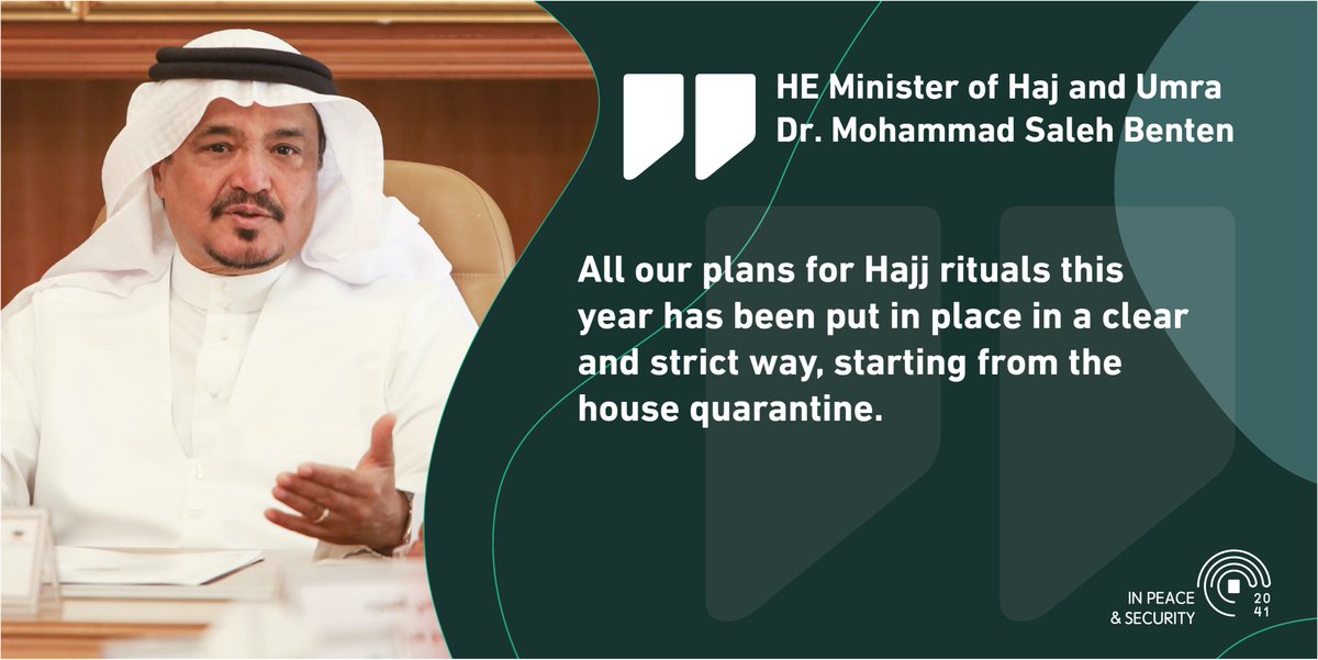 HajjMedia's tweet photo. HE Minister of Haj and Umra Dr. Mohammad Saleh Benten: “All our plans for #Hajj2020 rituals this year has been put in place in a clear and strict way, starting from the house quarantine.” https://t.co/VjYRGPEQeW