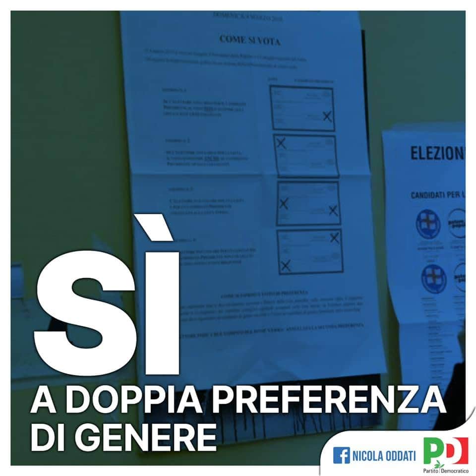 Appello del commissario #pdtaranto <a href="/NicolaOddati/">Nicola Oddati</a> ai consiglieri regionali <a href="/pdpuglia/">PD Puglia</a> a votare a favore senza eccezione alcuna l'adeguamento della legge elettorale pugliese con l'introduzione della doppia preferenza di genere. 

Sui diritti nessun passo indietro.