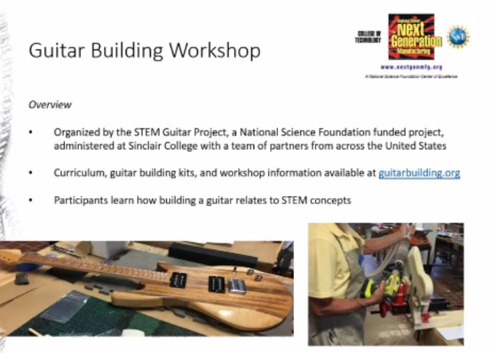 marketgal's tweet photo. Week long #NSF guitar making #project & drone building attracts #makers to mfg careers - Next Generation #Manufacturing, Tunxis Community College @NACCE #makeSHIFTVirtual https://t.co/SKNPJwNPGK