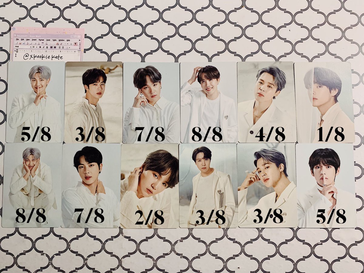 xkookiekate's tweet image. WTT
MOTS:7 TOUR PCS

♡ HAVE: SEE PHOTOS BELOW*
♡ WANT: JUNGKOOK 3, 5, 7, 8
♡ LOCATION: GEORGIA, USA
♡ WW: USA/CAN ONLY

*can choose from any of these pcs if they are still available*
@BTStrading_USA @pctradeusa @BTSTradingPC @TradesKpop #BTS #BTSPCS #btspctrade