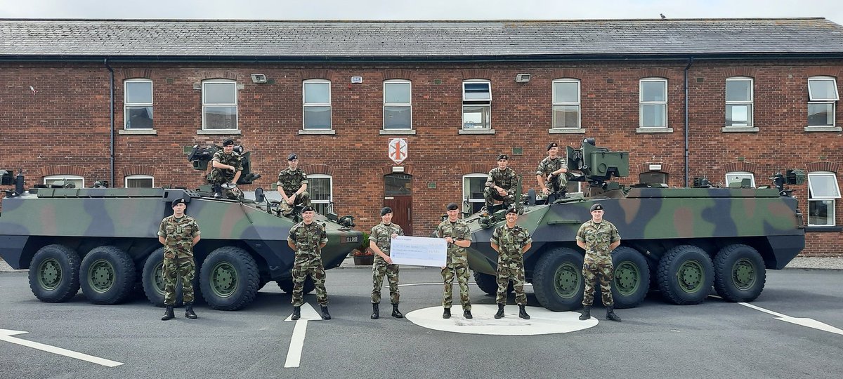 OC1MIC's tweet photo. Delighted to present the Defence Forces Benevolent Fund with a cheque for €4782. Monies raised will go to both the DFBF and @PietaHouse. Thank you from all 1MIC personnel. #infantry @defenceforces
@SligoJ @OC1MIC https://t.co/31xpWVzE4A