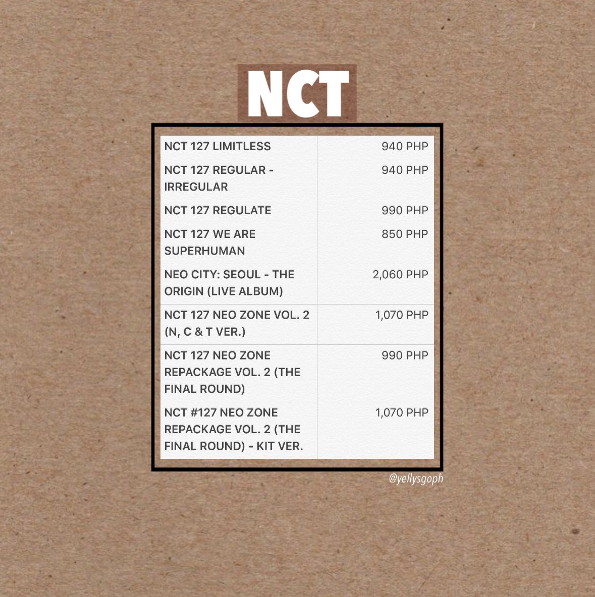 yellysgoph's tweet photo. [PH GO 🇵🇭] ASSORTED ALBUMS
🛒 PLEASE SEE FORM FOR DETAILS (link in bio)

DOP: 07/31 

✨Counted in Charts
✨under Normal ETA
✨Freebies 🎁

#YellysPHGO #phgrouporder #grouporder #kpopalbums https://t.co/QZODkECPYL