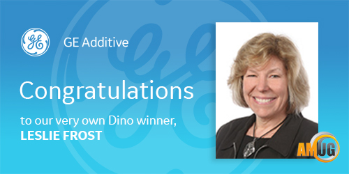 GEAdditive's tweet photo. Congratulations to our very own Leslie Frost and all of the #AMUG2020 π¦ Dino award winners. We appreciate all of Leslieβs contributions to the additive industry, including serving on the AMUG board. https://t.co/GX0Mjq84bc