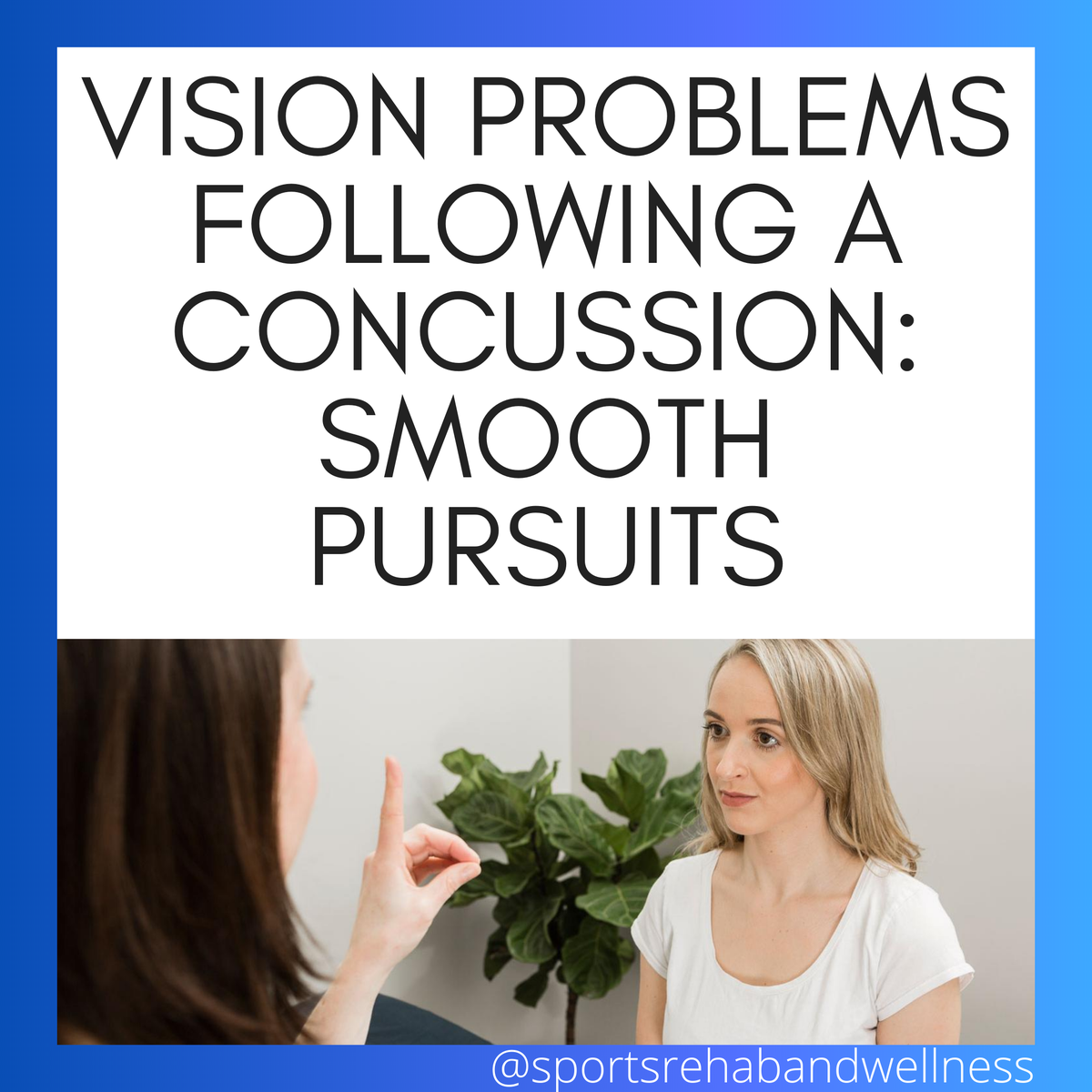 SRW_DrDixon's tweet photo. Check out our instagram page for our new post on visual dysfunction following a concussion. This post is all about smooth pursuits.

#concussion #completeconcussions #concussionmanagement #baselinetesting #vestibularrehab #kitchener #waterloo #chiropractic #sportsinjuries https://t.co/iYiVTT61oA