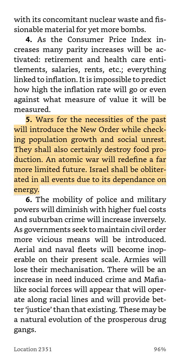 He maintains Darwin's view that Peak Oil, Malthusian Food Scarcity, and Social upheaval will be the end of us. Sounds familiar to today. I decided to highlight some of these events now that we entered what the Elite call the "New Normal." Which was anything but natural.