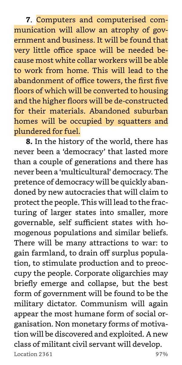 He maintains Darwin's view that Peak Oil, Malthusian Food Scarcity, and Social upheaval will be the end of us. Sounds familiar to today. I decided to highlight some of these events now that we entered what the Elite call the "New Normal." Which was anything but natural.