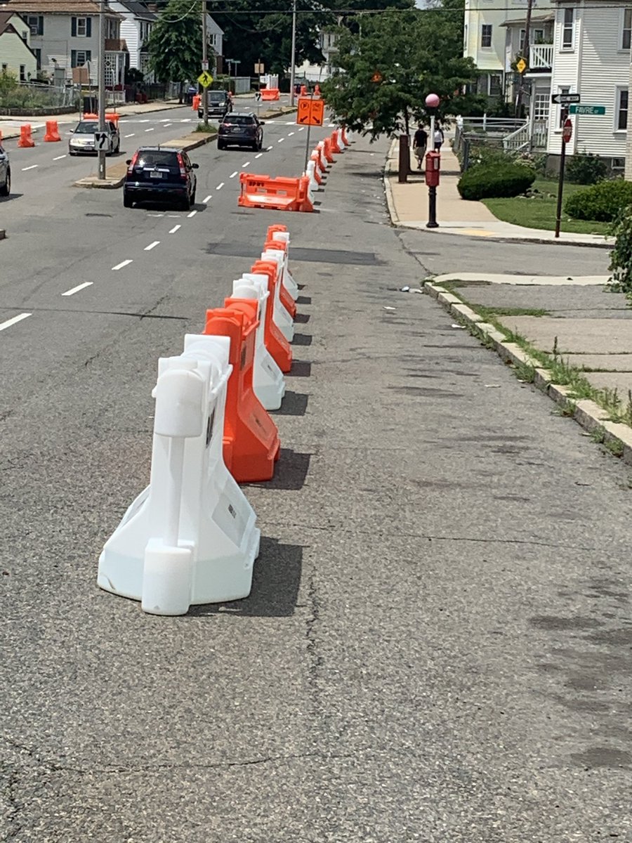 Cummins Highway in <a href="/CityOfBoston/">City of Boston</a> is getting a makeover today. Here is #teambtd assisting in the installation of signs for the new Bike Lanes. #HealtyStreetsBOS #StillHere #SafetyFirst More info at bit.ly/2D3Fn3j