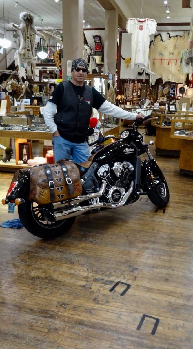 prairieedge's tweet photo. Good Morning Family and Friends: Our friend and colleague @JimYellowhawkArt will be joining us August 4 - 7 (times TBA). This incredible artist will be available to talk about his love of Lakota culture, his art and his awesome collection of motorcycles 🙂  #Sturgis2020 https://t.co/R9PD8KuPN3