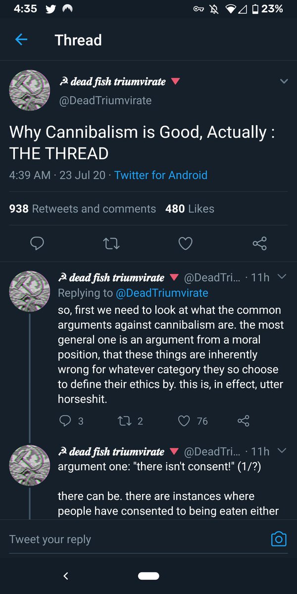 The last one was amusing given the commies many of us noticed were discussing the merits of Cannibalism. 