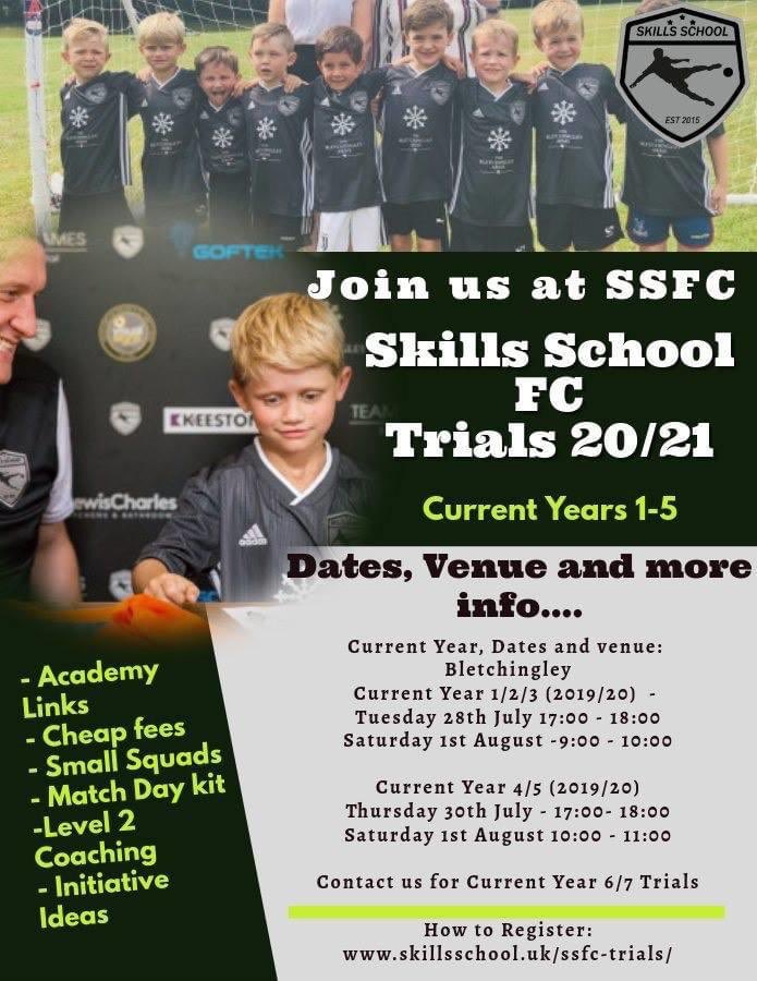 If you’re a budding footballer , get yourself across to the <a href="/SkillsSchooluk/">SkillsSchool</a> trials for years 1-5! Luke Taylor and his brilliant team will ensure you’re looked after and developing fundemental skills to progress your game! <a href="/BansteadPrep/">Banstead Preparatory School</a> <a href="/HawthornsMS/">Hawthorns Middle School</a> <a href="/aberdourschool/">Aberdour School</a> <a href="/AberdourSport/">Aberdour Sport</a>