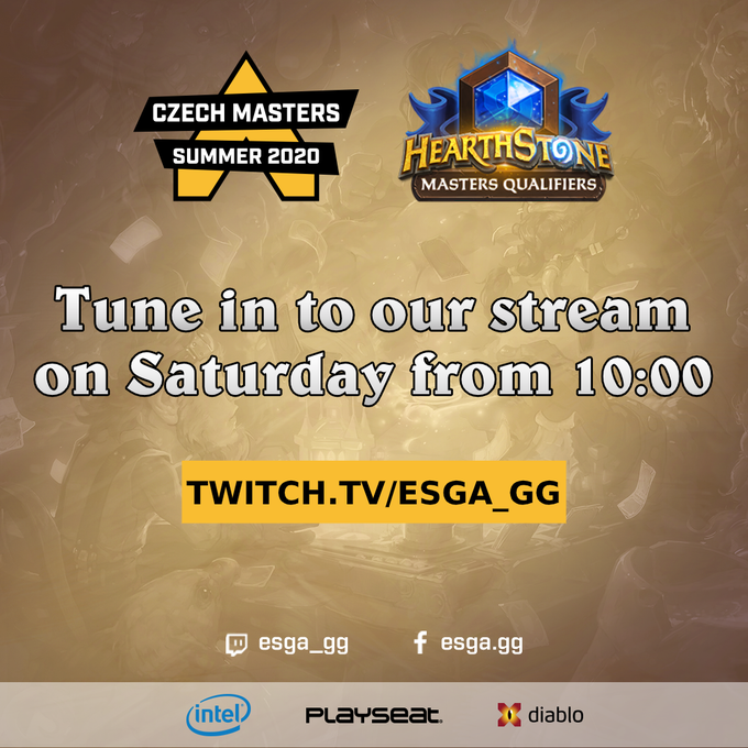 Stream from Czech Hearthstone Masters finals as part of Masters Tour Montreal qualification starts on Saturday from 10 AM, tune in here: twitch.tv/esga_gg with 
Rybka, <a href="/Faeli42/">Oldřich Mahdal</a> and @PandappleHS as casters!