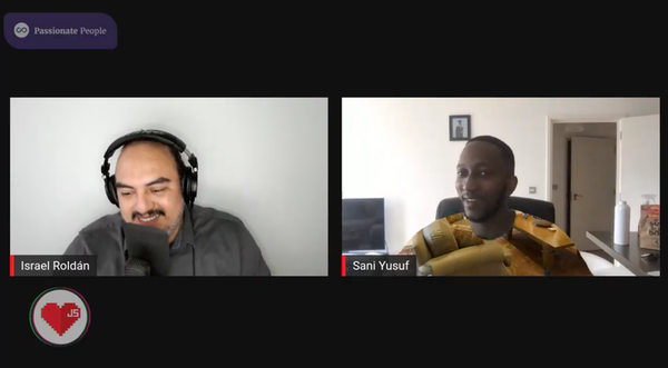 angularnl's tweet photo. Our host, @isro_me, is welcoming @saniyusuf on our virtual stage!
💥@saniyusuf, @haibridco founder & Google Developer Expert, is ready to talk to you about Lazy Loading Components! Tune in to #AngularNL to find out what he has to say about it👨💻
#FrontendLove https://t.co/d8nGdhAiL0