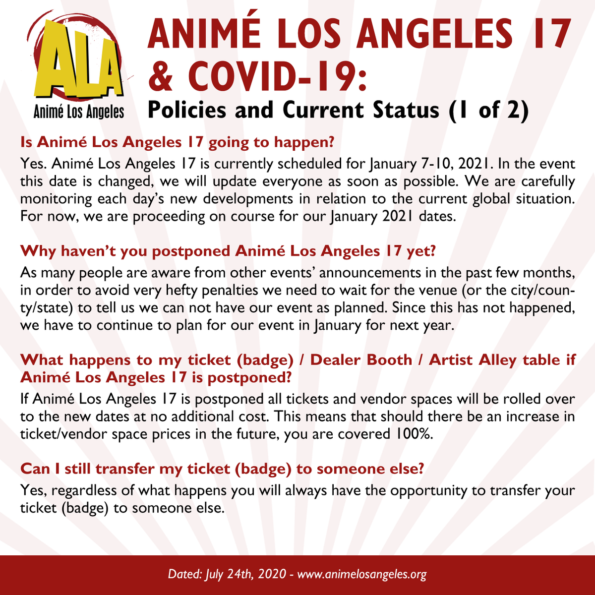 Anime Los Angeles Staff