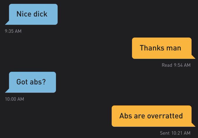 Who tf ask if you have abs? https://t.co/yBTl9Q5yNA