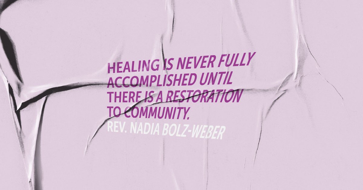 qchristianorg's tweet photo. "... Jesus does not just cure people's diseases and cast out their demons and then say 'Mission accomplished.' He’s always after something more than that because the healing is never fully accomplished until there is a restoration to community." // @Sarcasticluther https://t.co/An4FxrKir7
