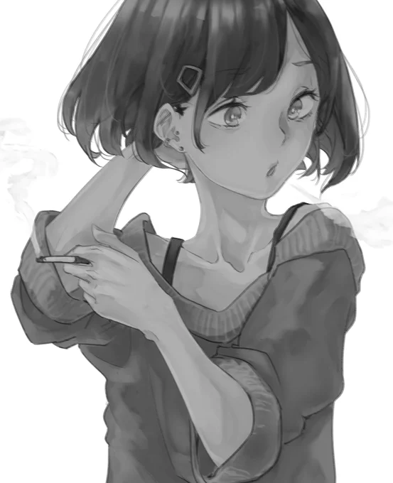 #絵をモノクロにするとかっこいい

過去絵で便乗! 