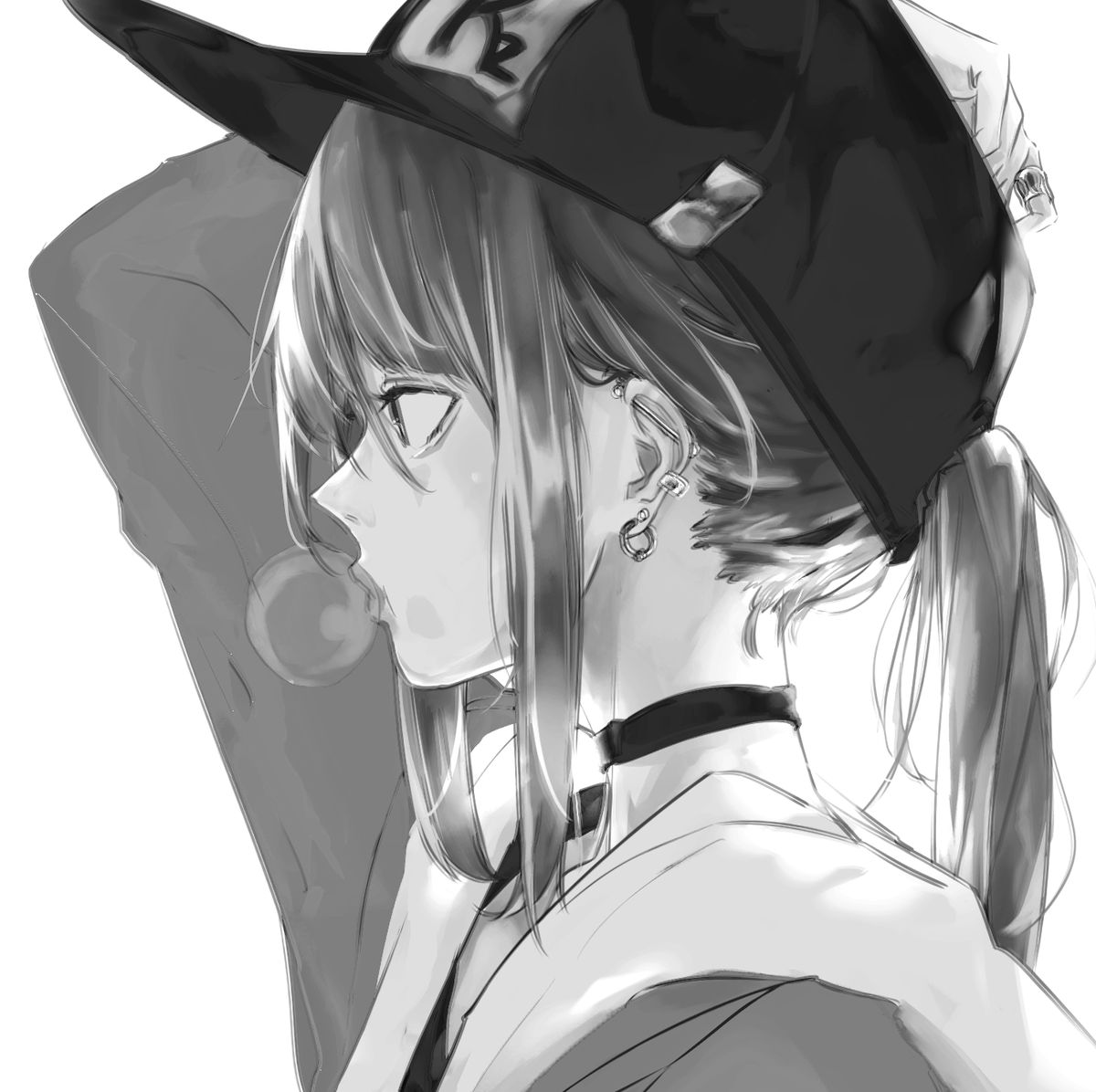 「#絵をモノクロにするとかっこいい

過去絵で便乗! 」|黄燐☢️のイラスト
