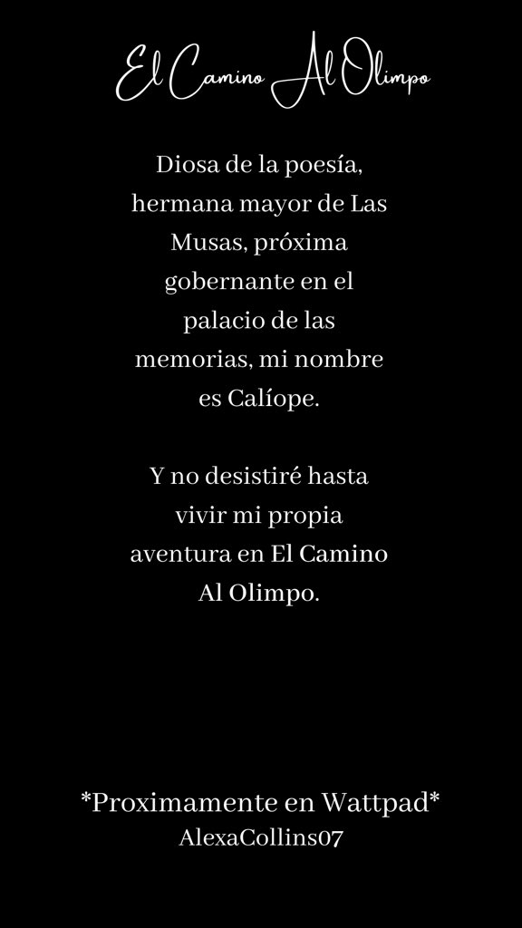 Collins07Alexa's tweet photo. El Camino Al Olimpo

#Wattpad #diosesgriegos #escritor

*Proximamente en Wattpad*

Si la gusta leerla🥰

@wattpad_es_r @wattpadnovelas9 @WattpadAdicted @WattpadLatino https://t.co/v8E9D18q57