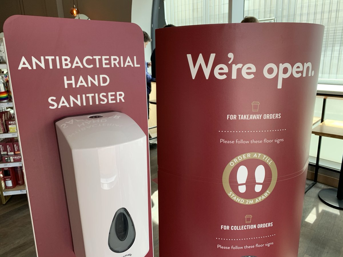 Somebody needs to educate <a href="/CostaCoffee/">Costa Coffee</a> that Covid-19 is a *virus*, not a bacteria, and as such, is not at all affected by Antibacterial hand sanitiser... 😡