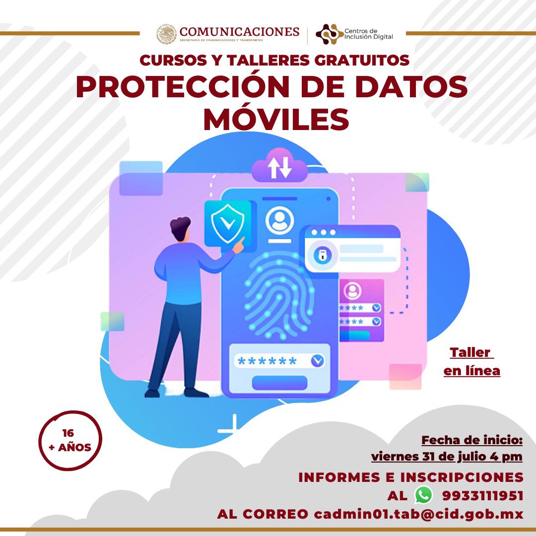 SEDEC_Tab's tweet photo. #SEDEC te invita a participar en las actividades de capacitación #EnLínea para obtener habilidades digitales que se realizan por parte del Centro de Inclusión Digital sin costo.
Más información al 9933111951
#EmprenderTabasco https://t.co/yesNKS7zjI
