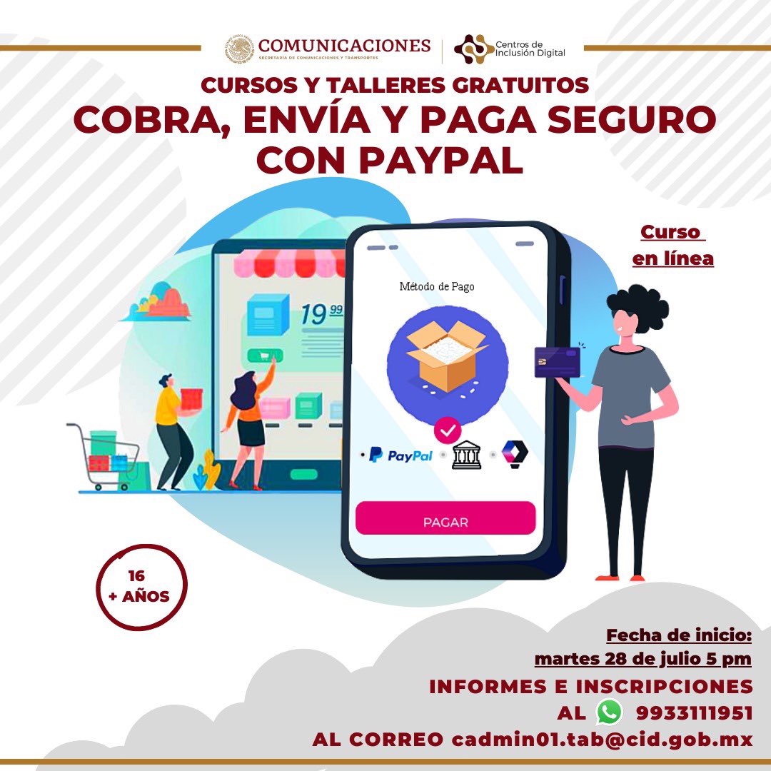 SEDEC_Tab's tweet photo. #SEDEC te invita a participar en las actividades de capacitación #EnLínea para obtener habilidades digitales que se realizan por parte del Centro de Inclusión Digital sin costo.
Más información al 9933111951
#EmprenderTabasco https://t.co/yesNKS7zjI