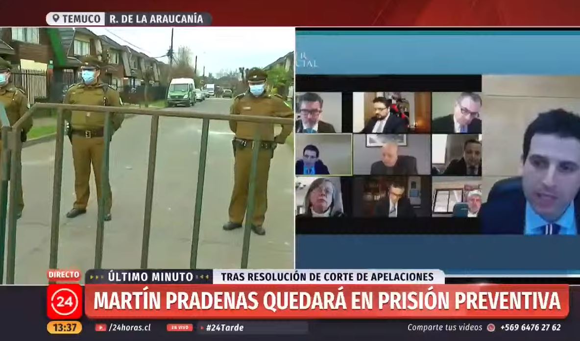 24HorasTVN's tweet photo. ⭕#AHORA24H | Martín Pradenas quedará en prisión preventiva tras resolución de la Corte de Apelaciones.

📡 Sigue la señal en vivo ➡ https://t.co/DUL2fd7qrq https://t.co/R7xkQ8fpQ8