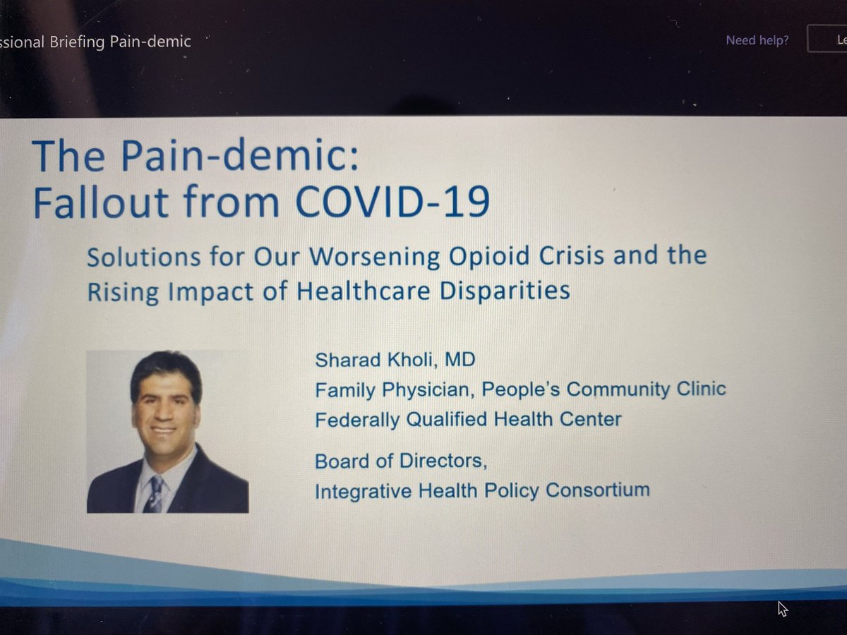 theIHPC's tweet photo. Now we are hearing from @SharadKohli about reducing #healthcaredisparities using #integrativemedicine #opioidcrisis #pain https://t.co/cvnQgZmWbH