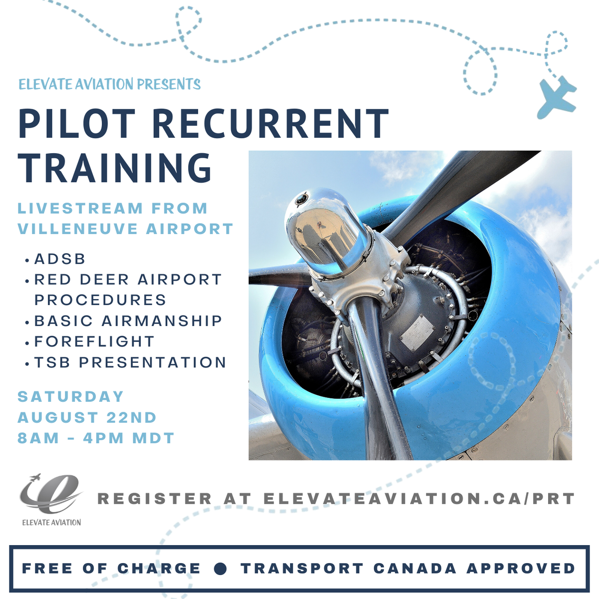 Elevateaviators's tweet photo. Have you signed up for our Pilot Recurrent Training seminar on August 22 yet? 

Find more information and register here: https://t.co/MlYFk0D7Kx https://t.co/qYNEfJHiyJ