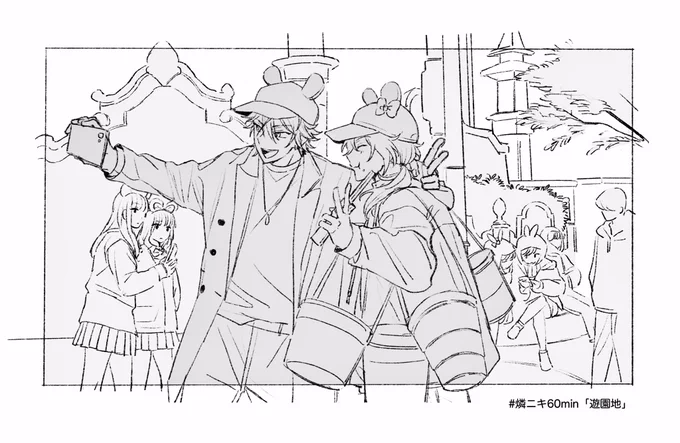 雑な変装で遊園地を満喫する燐ニキです #燐ニキ60min 