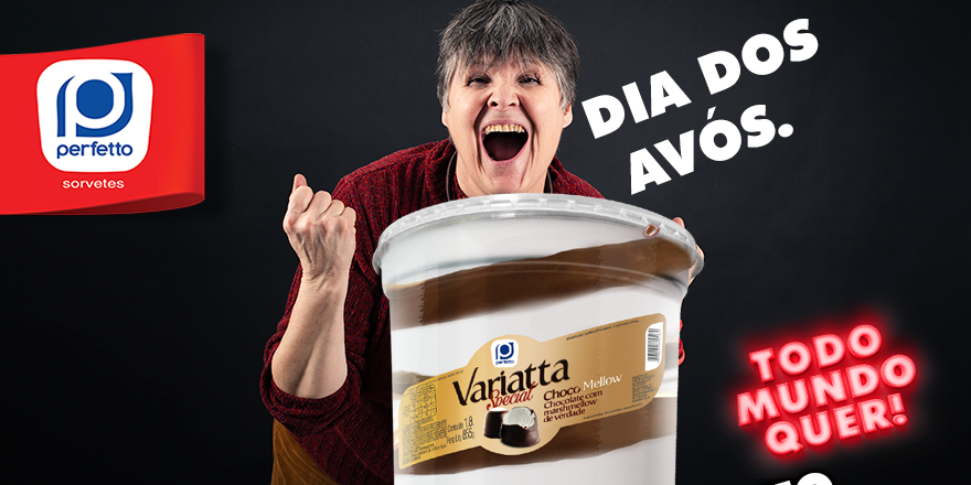 sorveteperfetto's tweet photo. Olha a reação dela ao saber que no dia dos avós terá sorvete Perfetto de sobremesa. 👵👴 Variatta Special ChocoMellow é sinônimo de felicidade. Experimente! 

#TodoMundoQuer
#DiadosAvós https://t.co/ZS5wtUekbb