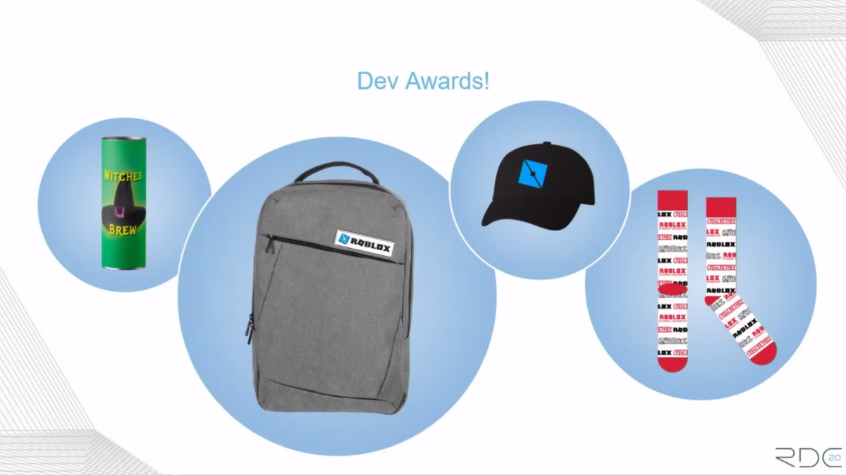 Bloxy News on X: Hey, #RobloxDev! Depending on how well your game is  performing, #Roblox may send you physical official merchandise items to  celebrate your success! Coming soon #RDC2020  / X