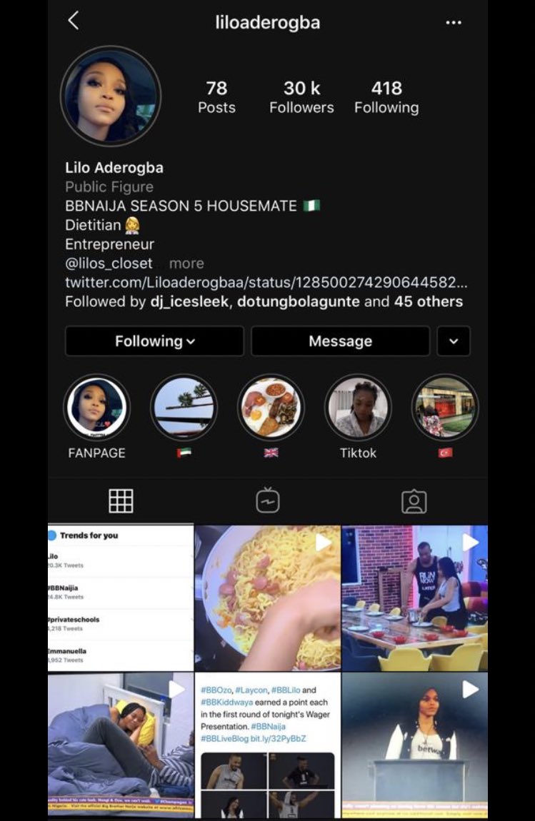 Liloaderogba's tweet photo. Our Queen just hit the 30k mark on IG 💃🏻💃🏻💃🏻💃🏻
Thank you all so much #Lilovers 🌺🌺
Please continue to follow and support her, click the link below to follow her if you haven’t https://t.co/F5abkQ4lTG
#bbnaija #bbnaijia #BBNaijaLockDown #bbnaija2020 https://t.co/KJRhSS5vXO