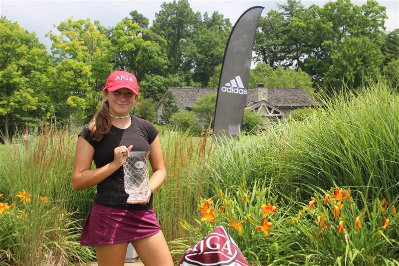 AJGAGolf's tweet image. Alexsandra Lapple wins again! 

She ends the tournament 8-under-par to claim her second victory this summer 🏆 #PennStateJr