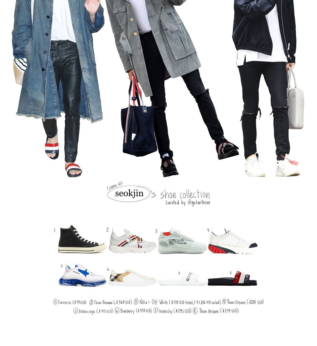 a style guide to  @BTS_twt:shoes edition(7/7)